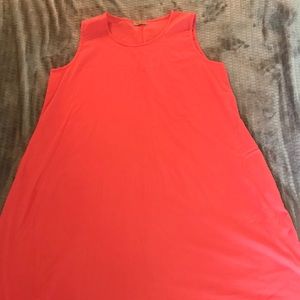 Orange cotton shift dress